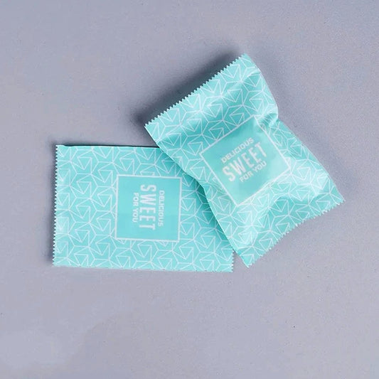 100x70mm Heat Sealable Teal Sweet Pattern Nougat Bag - TEM IMPORTS™