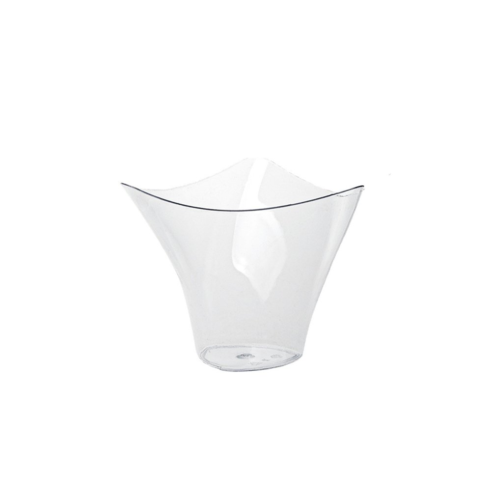 110mL Clear Mini Triangle Wave Dessert Cup - TEM IMPORTS™