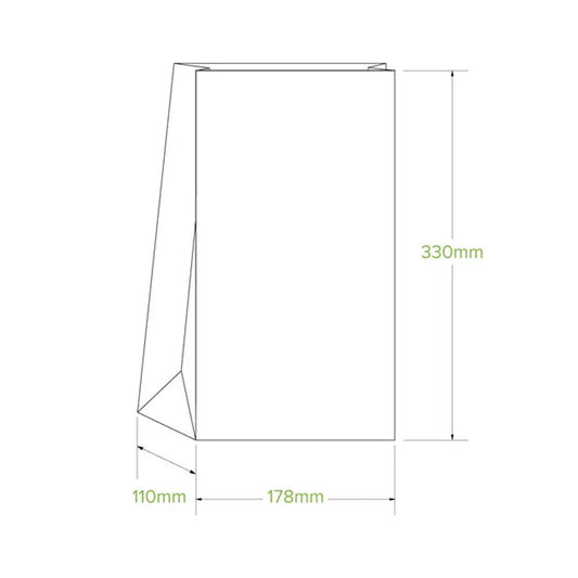 #12 SOS White Paper Bag - 1000/CTN - TEM IMPORTS™