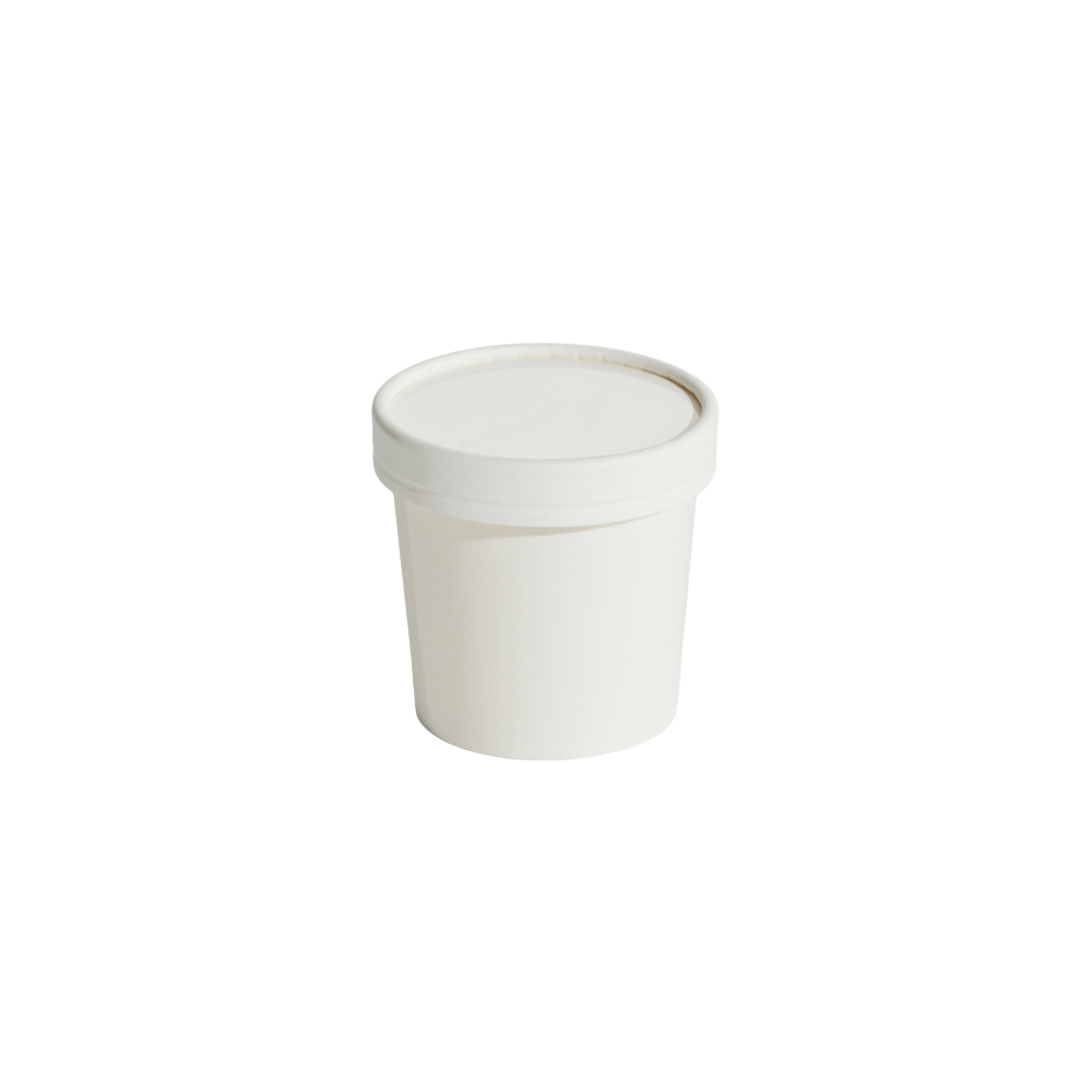 120mL (4oz) White Food Container & Lid Combo - TEM IMPORTS™