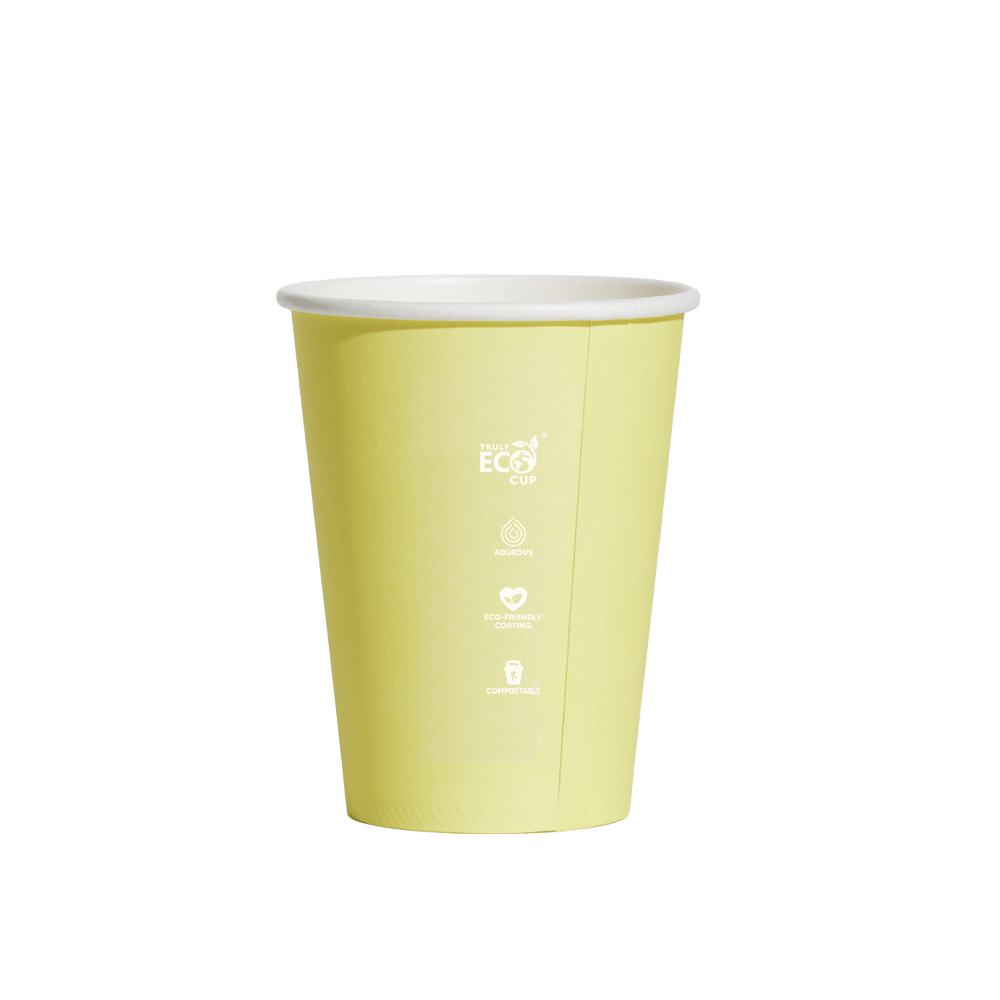 12oz (D/90mm) Truly Eco Pastel Single Wall Coffee Cup - TEM IMPORTS™