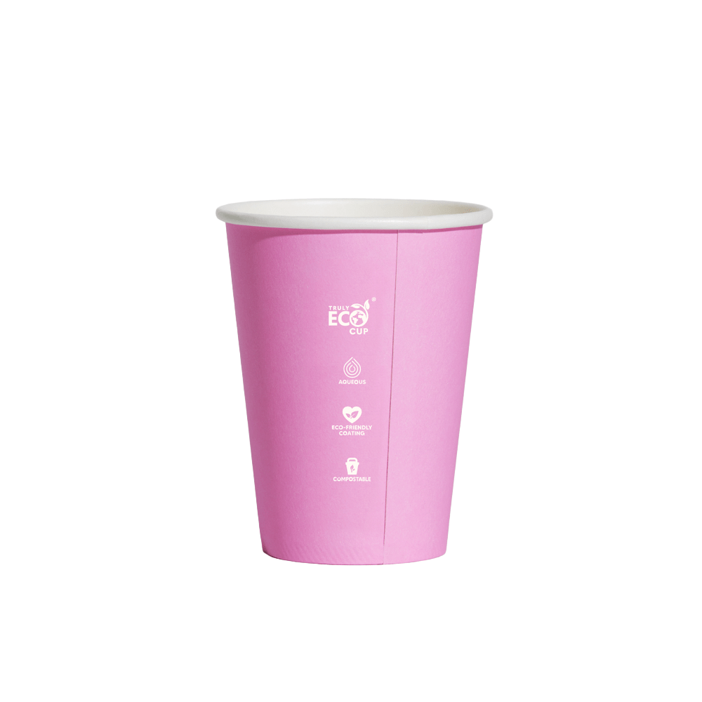 12oz (D/90mm) Truly Eco Pastel Single Wall Coffee Cup - TEM IMPORTS™