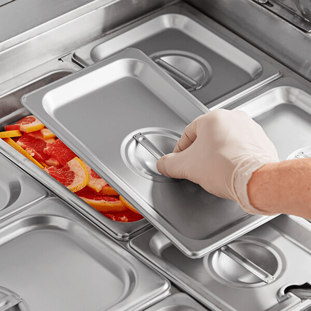 1/4 Size Stainless Steel Lid To Suit Gastronorm Food Pans - TEM IMPORTS™