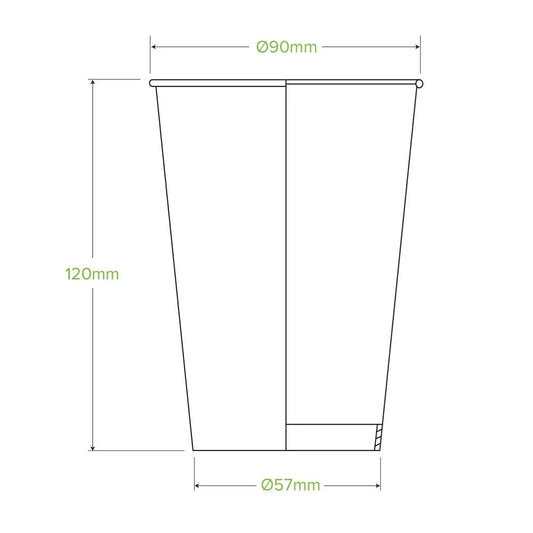 14oz/420mL (90mm) Beer Cold Paper BioCup - 1000/CTN - TEM IMPORTS™