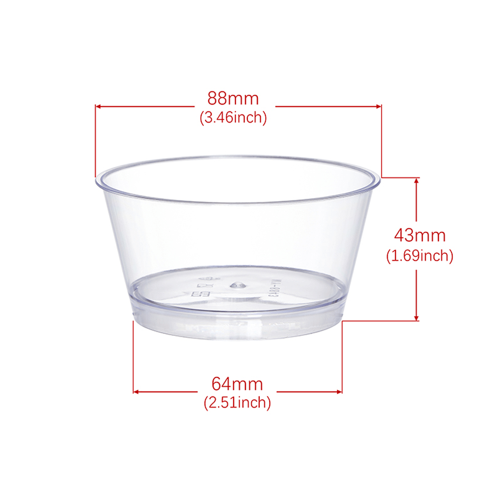 150mL Clear Mini Round Dessert Bowl Base - TEM IMPORTS™