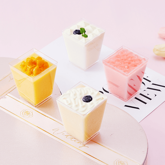 160mL Clear Mini Square Dessert Cup Base - TEM IMPORTS™