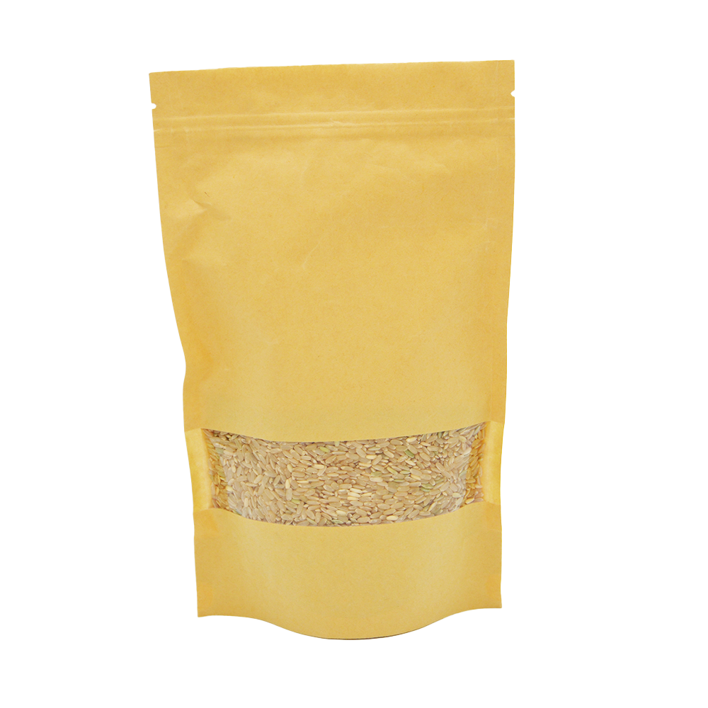 16x26 Reusable Kraft Ziplock Bag With Window - TEM IMPORTS™