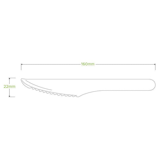 16cm Coated Wood Knife - 1000pcs/Ctn - TEM IMPORTS™