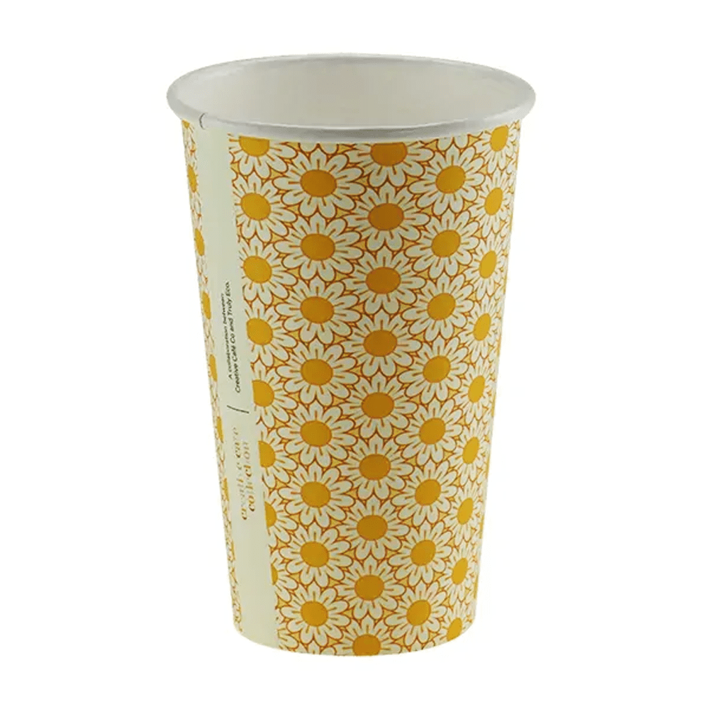 16oz (90mm) Cafe Collection Art Single Wall Paper Coffee Cup - 1000/CTN - TEM IMPORTS™