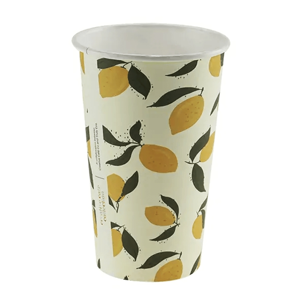 16oz (90mm) Cafe Collection Art Single Wall Paper Coffee Cup - 1000/CTN - TEM IMPORTS™
