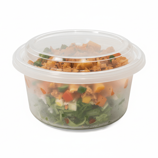 16oz/500mL Round Tampered Evident Frosted Container With Lid - TEM IMPORTS™
