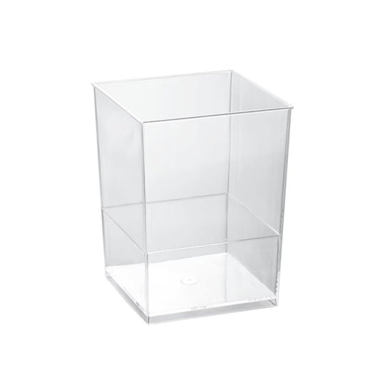 170mL Clear Mini Tall Square Dessert Cup Base - TEM IMPORTS™