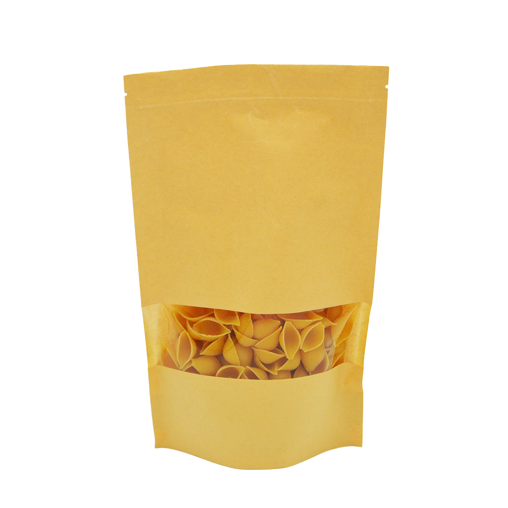 18x30 Reusable Kraft Ziplock Bag With Window - TEM IMPORTS™