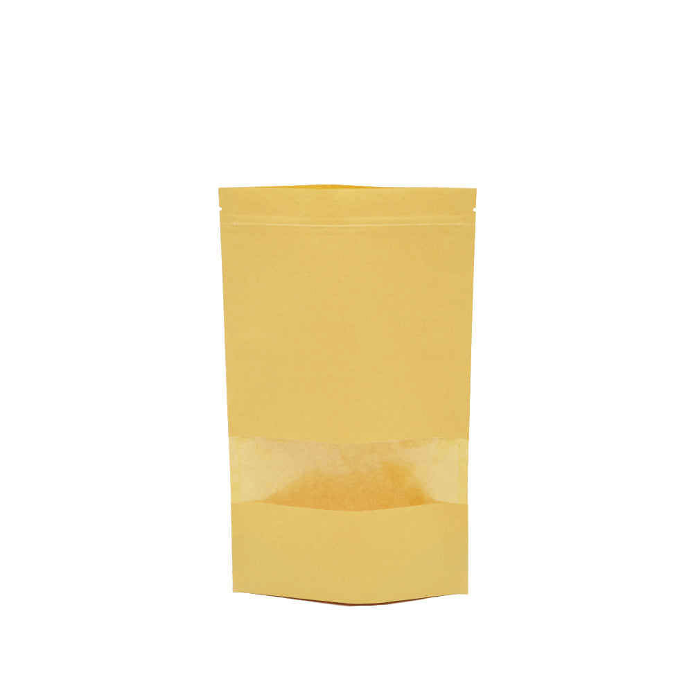 18x30 Reusable Kraft Ziplock Bag With Window - TEM IMPORTS™