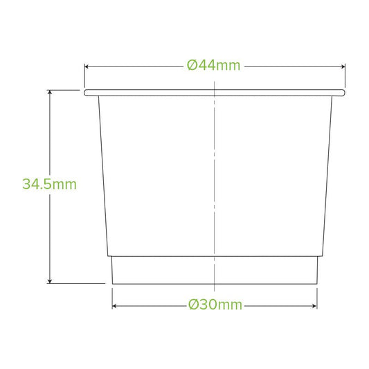 1oz/30mL (44mm) Clear Sauce BioCup - 3000pcs/ctn - TEM IMPORTS™