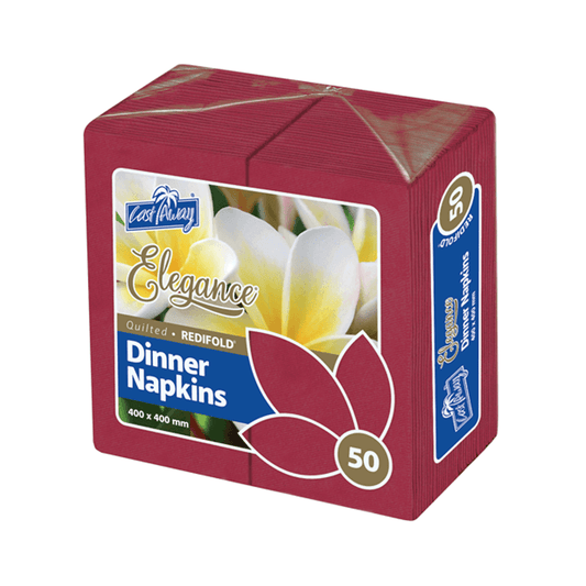 2 - Ply Dinner Napkins RediFold Wine Red 400x400mm - 1000/CTN - TEM IMPORTS™