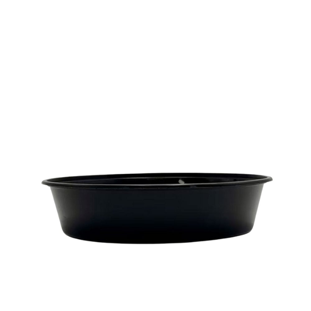 2000mL Takeaway Round Black Supa Bowls With Flat Lid - TEM IMPORTS™