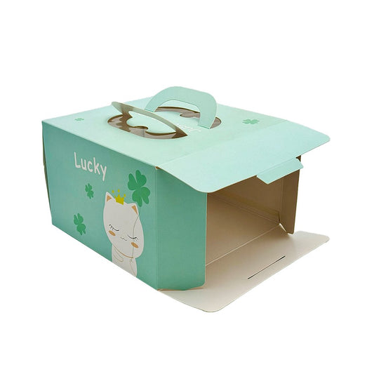 20x20x15 Patisserie Square Cake Box - Lucky Cat - TEM IMPORTS™