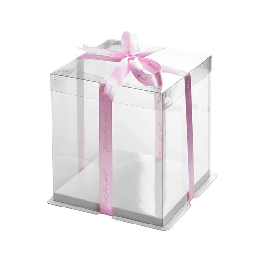22x22x16 Transparent Square Box With Clear Lid - TEM IMPORTS™
