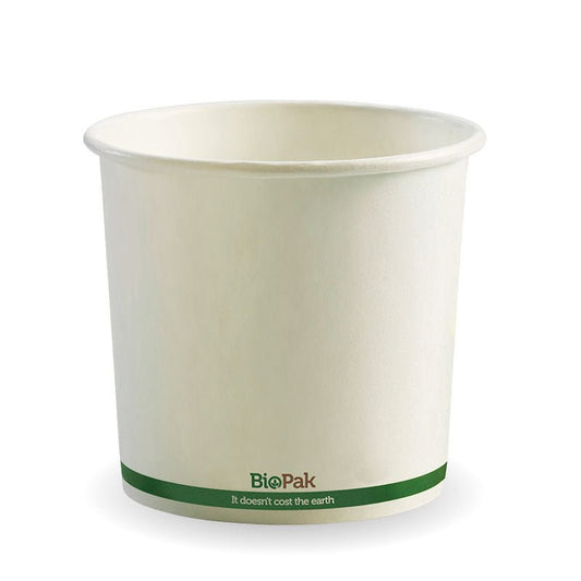24oz/740mL White Paper BioBowl - 500pcs/Ctn - TEM IMPORTS™