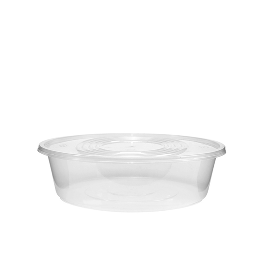 2500mL Takeaway Round Clear Supa Bowls With Lids - TEM IMPORTS™