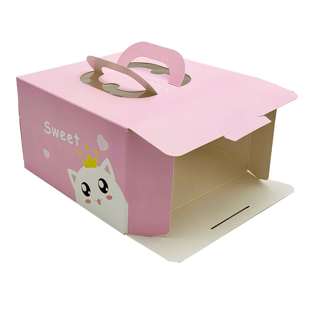 25x25x15 Patisserie Square Cake Box - Sweet Cat - TEM IMPORTS™