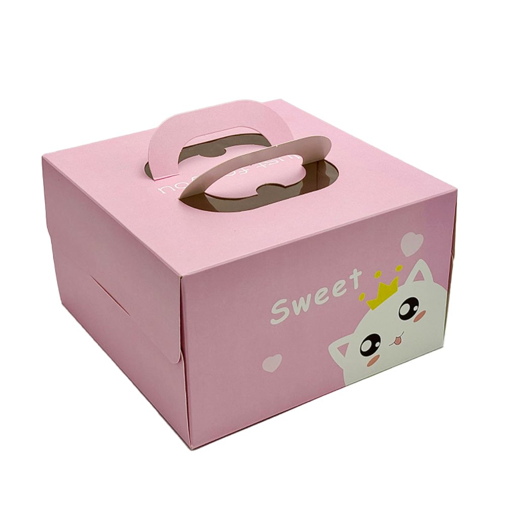 25x25x15 Patisserie Square Cake Box - Sweet Cat - TEM IMPORTS™