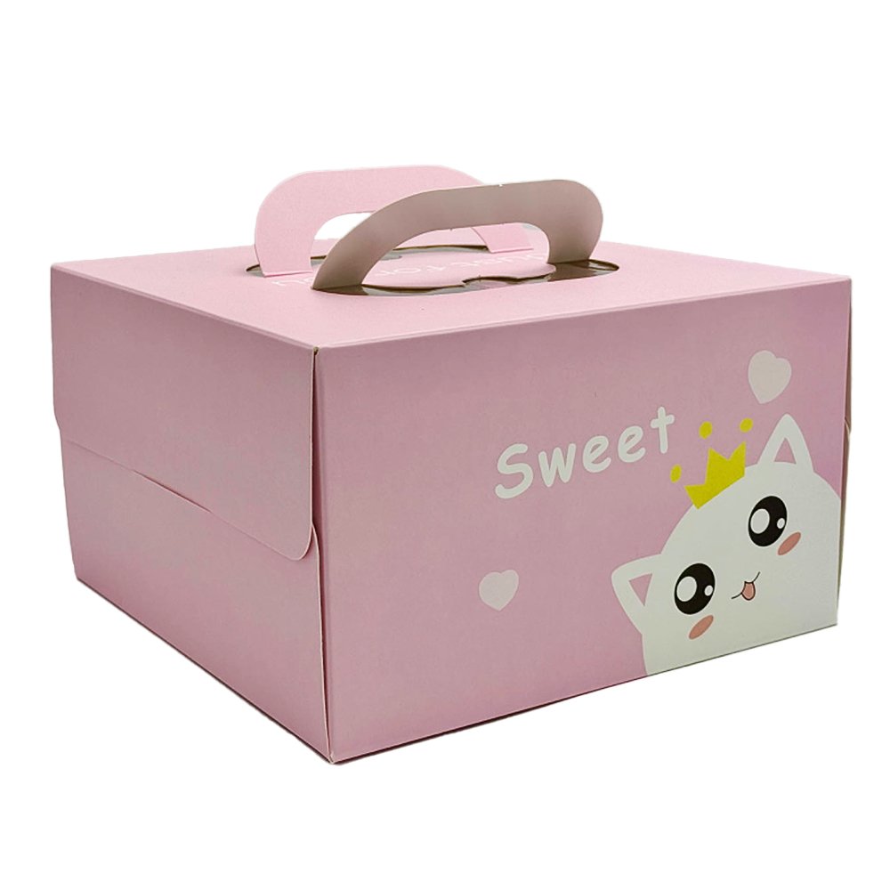 25x25x15 Patisserie Square Cake Box - Sweet Cat - TEM IMPORTS™