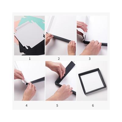 26x26x24 Clear Square Cake Box Peach With Paper Lid - TEM IMPORTS™