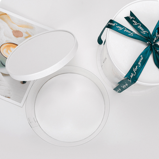 26x32 Round Transparent Box With Paper Lid - TEM IMPORTS™