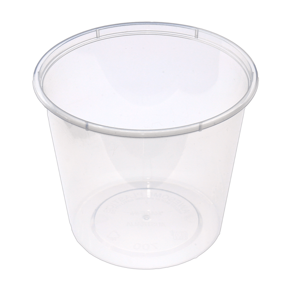28oz/850mL Round Plastic Container Natural - TEM IMPORTS™