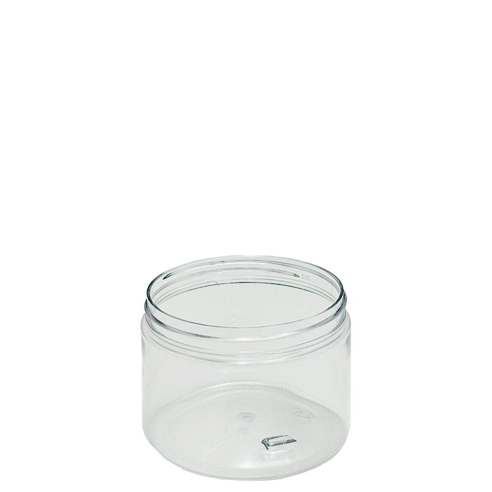300mL/89mm Neck Straight Sided Plastic Jar With Metal Lid - TEM IMPORTS™