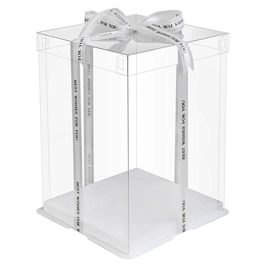 31x31x45 Transparent Square Box With Clear Lid - TEM IMPORTS™