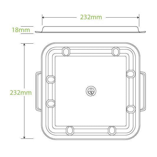 3/4/5-Compartment Natural Plant Fibre Takeaway Lid - 300pcs/Ctn - TEM IMPORTS™