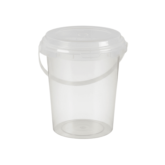 34oz/1000mL Clear Fruit/Milk Tea Tamper Proof Bucket Cup Sets - 100/CTN - TEM IMPORTS™