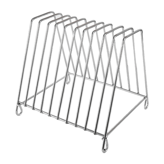 10 Slots PE Cutting Board Rack Chrome Plated