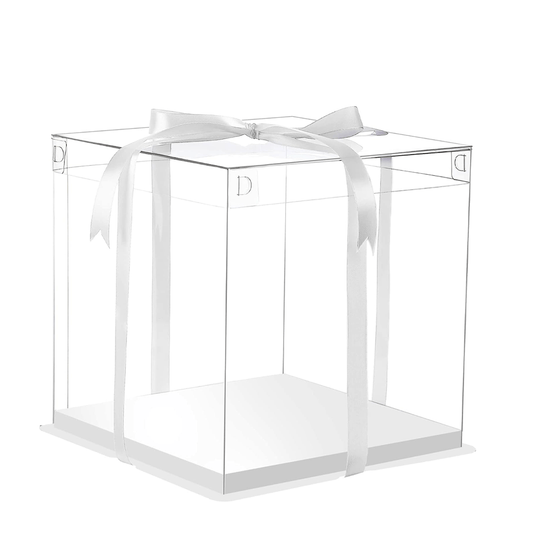 35x35x36 Transparent Square Box With Clear Lid - TEM IMPORTS™