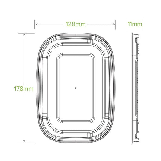 500 - 1,000mL White Plant Fibre Takeaway Lid - 300/CTN - TEM IMPORTS™