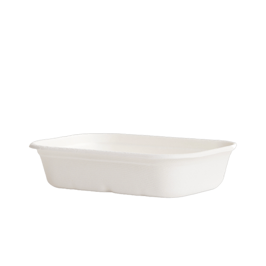 500mL White Sugarcane Rectangular Container - TEM IMPORTS™