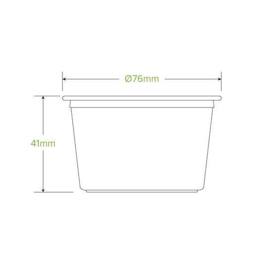 5oz/140mL (76mm) Clear Sauce BioCup - 1000pcs/ctn - TEM IMPORTS™