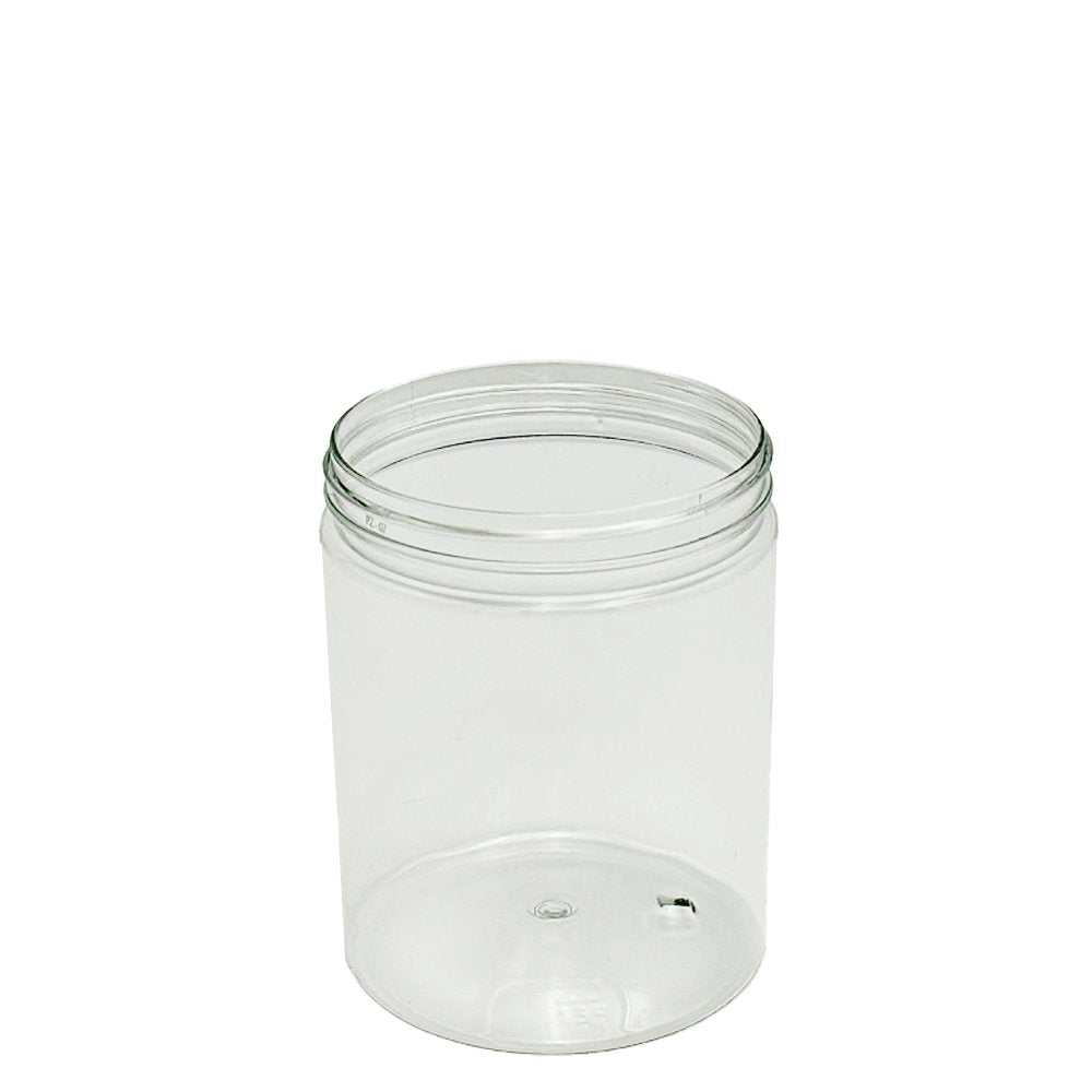600mL/89mm Neck Straight Sided Plastic Jar With Metal Lid - TEM IMPORTS™