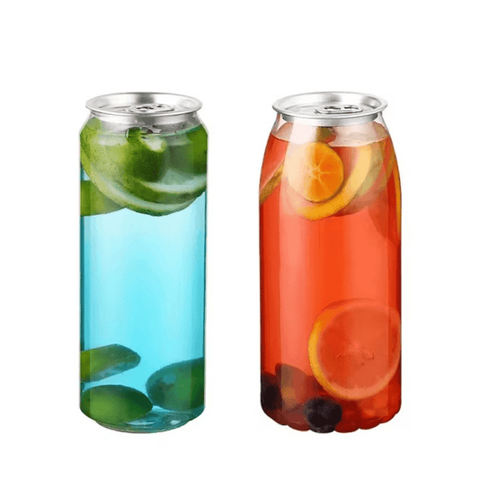 650mL Clear PET Can With Lid - 200/CTN - TEM IMPORTS™