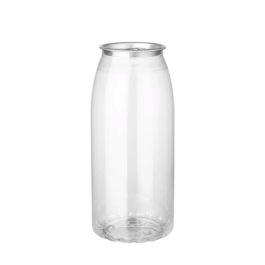 650mL Clear PET Can With Lid - 200/CTN - TEM IMPORTS™