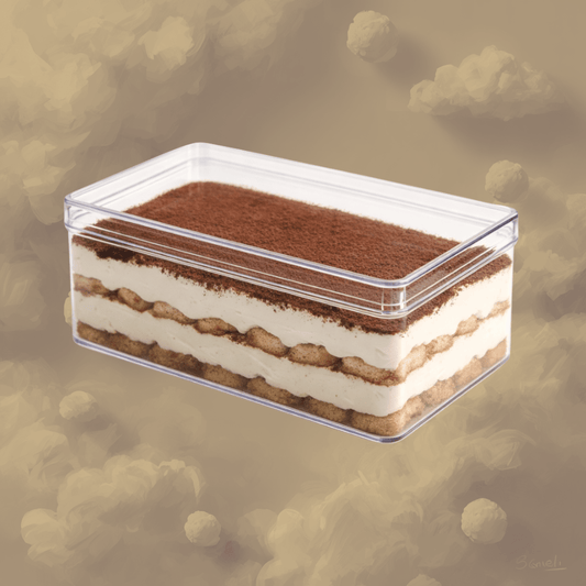 650mL Clear Rectangular Container With Hard Lid - TEM IMPORTS™