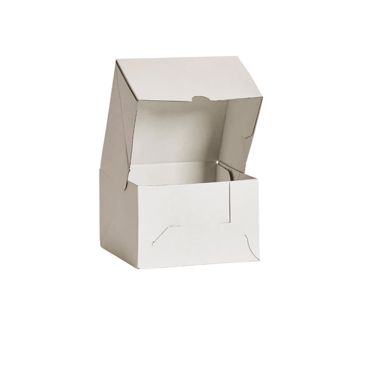 7" Inch Easy Fold White Corrugated Cake Box - 100/CTN - TEM IMPORTS™
