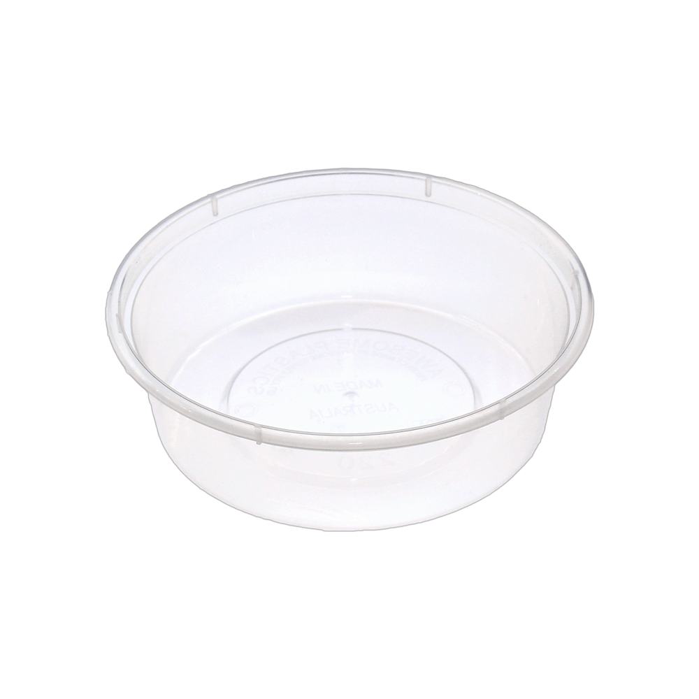 7oz/220mL Round Plastic Container Natural - TEM IMPORTS™