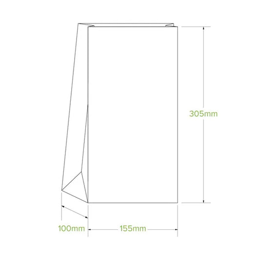 #8 SOS White Paper Bag - 1000/CTN - TEM IMPORTS™