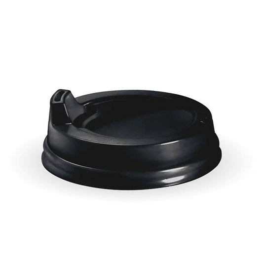 80mm Small Black PS Sipper BioCup Lid - 1000pcs/Ctn - TEM IMPORTS™