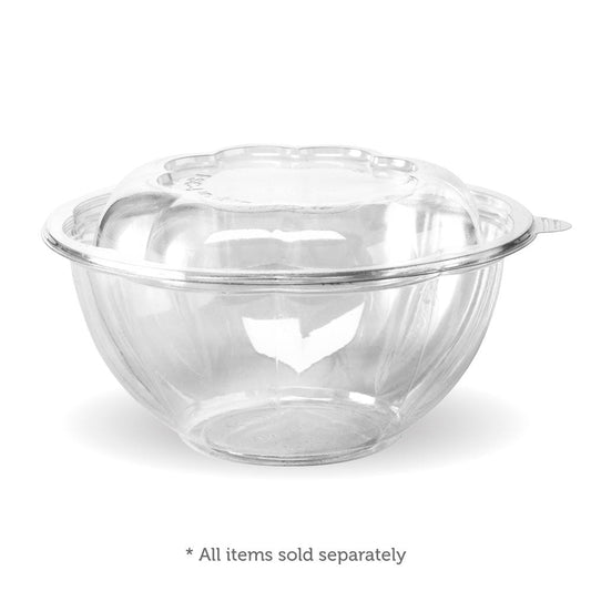 840 & 1,080mL / 24 & 32oz Clear Salad BioBowl Lid - 450/CTN - TEM IMPORTS™