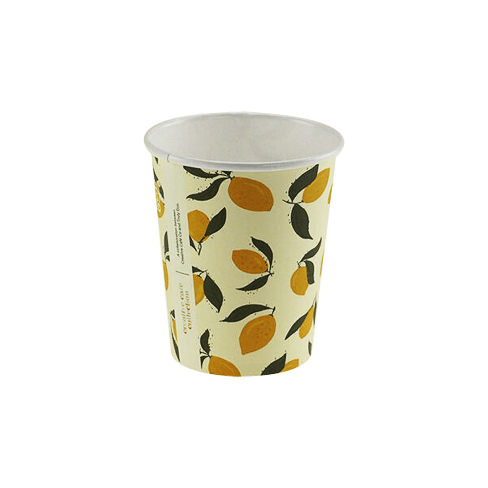 8oz (80mm) Cafe Collection Art Single Wall Paper Coffee Cup - 1000/CTN - TEM IMPORTS™